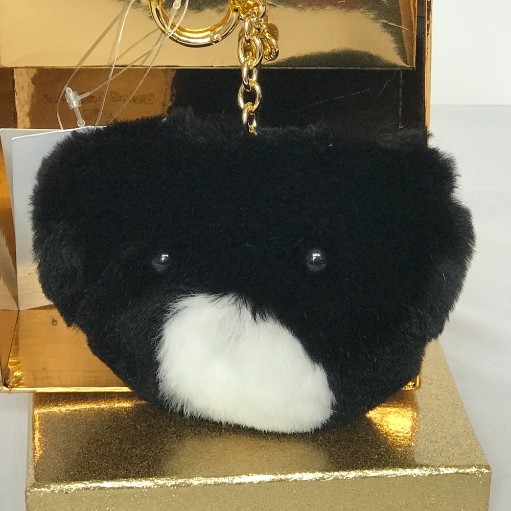 Michael Kors Teddy Bear Fur Pom Pom Key Chain
